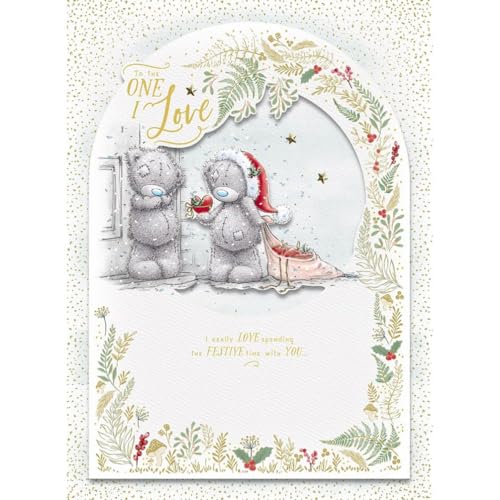 Me To You Tatty Teddy Weihnachtskarte für den einen lieben Menschen, 5 illustrierte Seiten, 30,5 x 17,8 cm, offizielle Kollektion von Me To You Bear