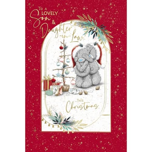 Me To You Tatty Teddy Weihnachtskarte für einen Sohn und eine Schwiegertochter, 15,2 x 22,9 cm, offizielle Kollektion von Me To You Bear