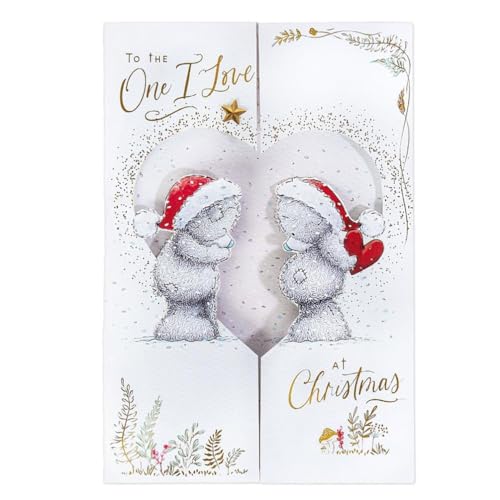 Me To You Tatty Teddy handgefertigte Luxus-Weihnachtskarte für die eine Liebe, 15,2 x 22,9 cm, offizielle Kollektion von Me To You Bear