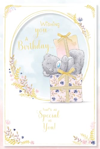 Me to You Geburtstagskarte "Wishing You a Birthday", handgefertigt von Me To You Bear