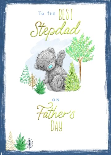 Me to You Tatty Teddy Vatertagskarte "Best Stepdad", 12,7 x 17,8 cm, offizielle Kollektion von Me To You Bear