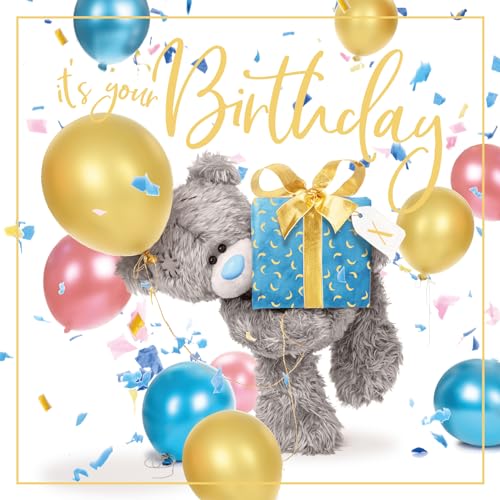 Me To You ALV93047 3D-Karte, Motiv: Bear It's Your Birthday, gemischt, Größe: 15,2 x 15,2 cm von Me to You