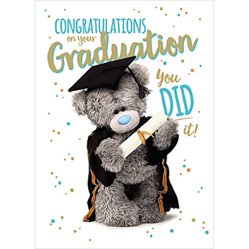 Me To You ASS93005 Glückwunschkarte mit Bär-Tatty-Teddy-Foto-Finish Congratulations on Your Graduation, Weiß von Me to You