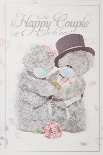 Me To You Bear 3D-Holografische Hochzeitskarte "Happy Couple" von Me to You