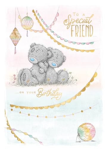 Me To You Tatty Teddy Geburtstagskarte Special Friend With Lanterns, 12,7 x 17,8 cm, offizielle Kollektion von Me to You