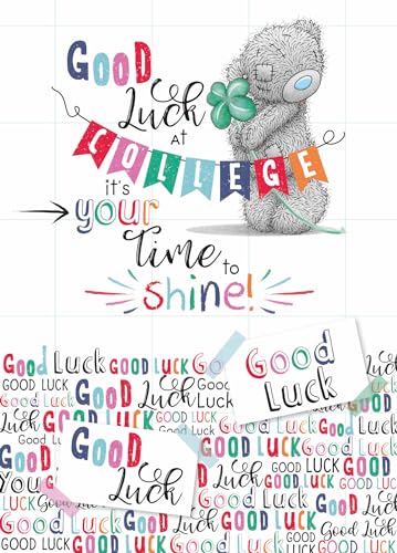 Me To You Tatty Teddy Grußkarte Good Luck At College, 12,7 x 17,8 cm, offizielle Kollektion von Me to You