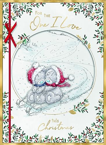 Me To You Tatty Teddy Weihnachtskarte For the One I Love, handgefertigt, 30,5 x 43,2 cm von Me to You