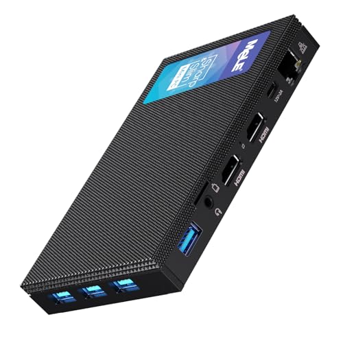 MeLE Mini PC, Quieter3Q Celeron N5105 8GB 128GB Windows 11 Pro Micro Computer Lüfterlose Kleine Desktop mit Gigabit Ethernet WiFi 6, BT 5.2, PXE, Dual 4K HDMI, VESA für Büro/Studium/Home von MeLE