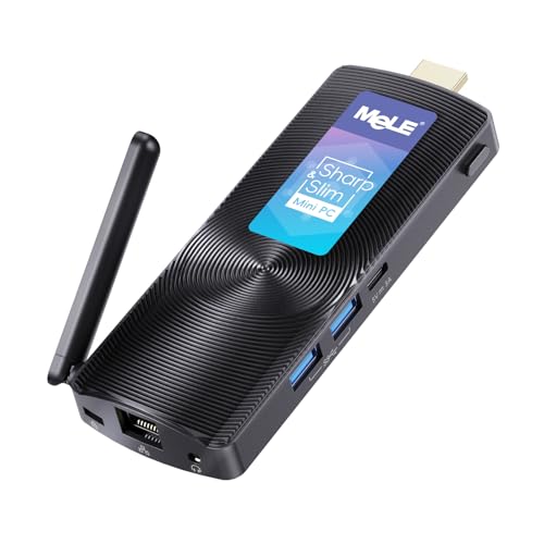 MeLE PCG02 Lüfterloser Mini-PC-Stick, Celeron J4125 8GB 128GB Micro-Desktop-Computer-Stick, Unterstützung von HDMI Wi-Fi5 Gigabit Ethernet, BT4.2 im Business Office Industrial IoT Media Home von MeLE