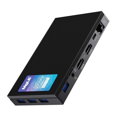 MeLE Quieter3Q Mini PC Lüfterloser Celeron N5105 16GB 512GB Windows 11 Pro Micro Desktop Computer mit Gigabit Ethernet, USB-C PD, WiFi 6, IPXE, 2X HDMI2.0, 4K Doppelte Anzeige, Vesa-Mount von MeLE