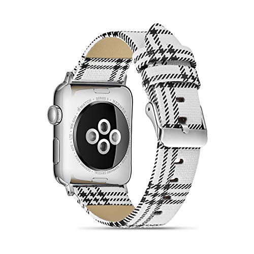 MeShow Ersatzarmband mit silberfarbenem Metall-Adapter, kompatibel mit Apple Watch Series 7 SE 6 5 4 3 2 1 (N) (nicht geeignet für iwach 42 mm/44 mm) von MeShow