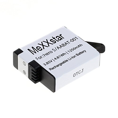 MeXXstar Akku für GoPro Hero 5 Black/AABAT-001 (1250mAh/4,81Wh) von MeXXstar