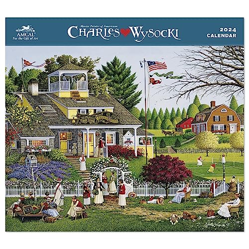 Charles Wysocki Monatlicher Wandkalender 2024, 34 x 30,5 cm (CWCW044924) von Mead