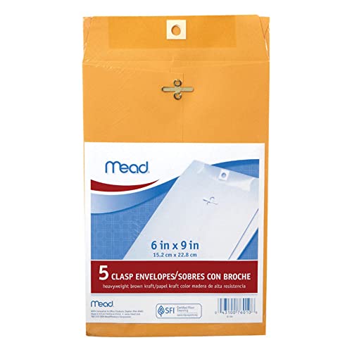 MeadWestvaco 76010 Clasp Envelope 6X9 5Ea von Mead