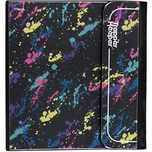 Trapper Keeper Binder, Retro-Design, 2,5 cm Ordner inklusive 2 Ordner und extra Tasche, Metallringe und Federclip, sichere Aufbewahrung, Farbspritzer, Mead School Supplies (260038FO-ECM) von Mead