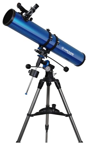 Meade Instruments Polaris 127 EQ Reflektor Teleskop, Polaris 114 EQ Reflektor-Teleskop, blau, One Size von Meade