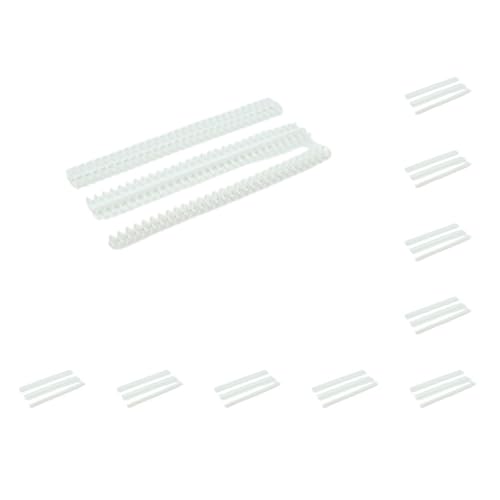 10 Set 10 Stück kompakte und leistungsstarke Binderücken Kämme Busy Professionals Kunststoff Kunststoff 30 Löcher lose Blätter Ordner weiß + 10 Stück von Mealoodiousmusea