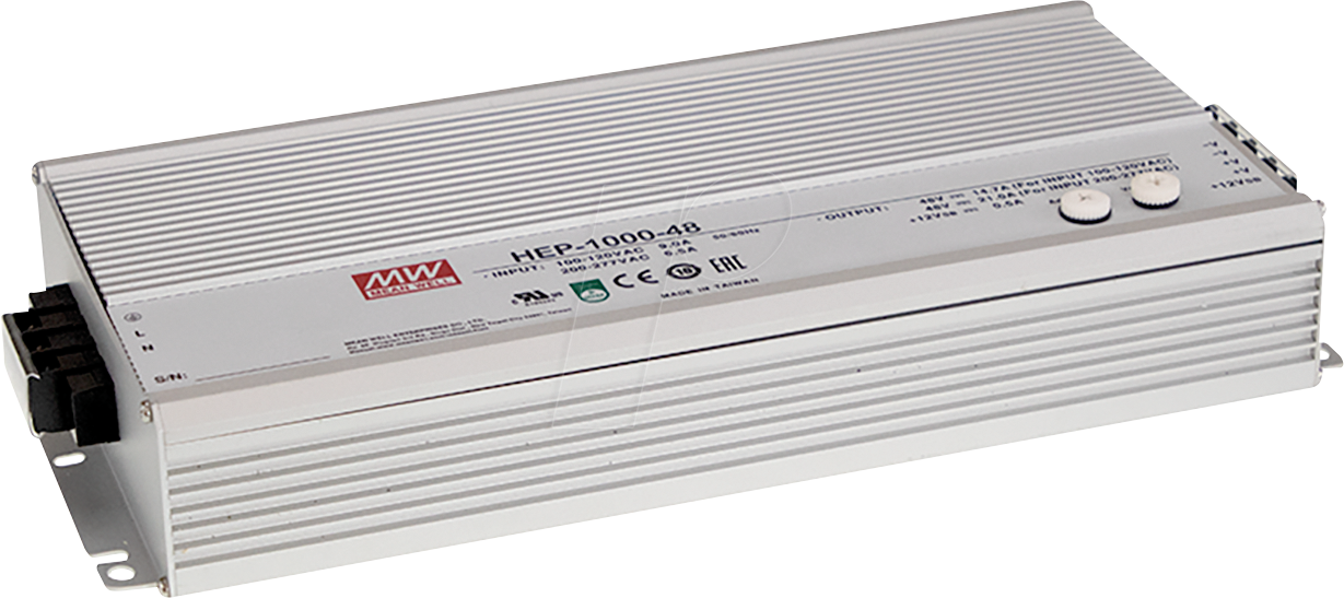 MW HEP-1000-100 - Schaltnetzteil, geschlossen, 1000 W, 100 V, 10 A MW HEP-1000-100 - Schaltnetzteil, geschlossen, 1000 W, 100 V, 10 A von Mean Well