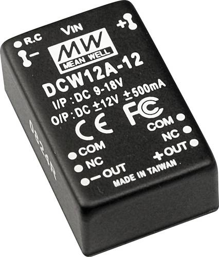 Mean Well DCW12A-12 DC/DC-Wandler 12W Anzahl Ausgänge: 2 x Inhalt 1St. Mean Well DCW12A-12 DC/DC-Wandler 12W Anzahl Ausgänge: 2 x Inhalt 1St. von Mean Well
