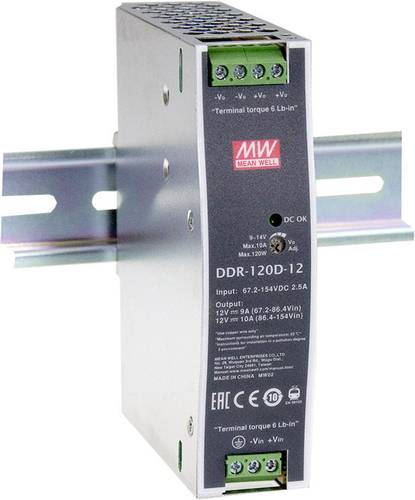 Mean Well DDR-120D-48 Hutschienen-DC/DC-Wandler (DIN-Rail) 48 V/DC 2.5A 120W Anzahl Ausgänge:1 x In von Mean Well