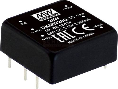 Mean Well DKMW20F-12 DC/DC-Wandlermodul 830mA 20W Anzahl Ausgänge: 2 x Inhalt 1St. Mean Well DKMW20F-12 DC/DC-Wandlermodul 830mA 20W Anzahl Ausgänge: 2 x Inhalt 1St. von Mean Well