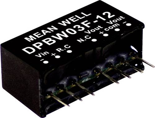 Mean Well DPBW03G-05 DC/DC-Wandlermodul 300mA 3W Anzahl Ausgänge: 2 x Inhalt 1St. von Mean Well