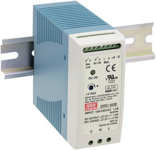 Mean Well DRC-40A Hutschienen-Netzteil (DIN-Rail) 13.8 V/DC 1.9A 40W Anzahl Ausgänge:2 x Inhalt 1St. von Mean Well