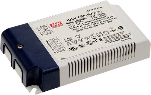 Mean Well IDLV-65A-48 LED-Treiber, LED-Trafo Konstantspannung 64.8W 0 - 1.35A 48 V/DC dimmbar, PFC-S Mean Well IDLV-65A-48 LED-Treiber, LED-Trafo Konstantspannung 64.8W 0 - 1.35A 48 V/DC dimmbar, PFC-S von Mean Well