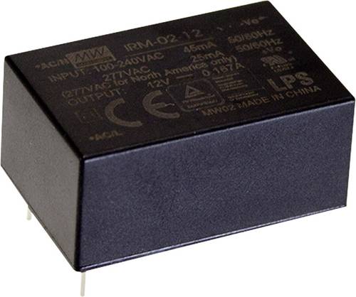 Mean Well IRM-02-12S AC/DC-Printnetzteil 12 V/DC 167mA 2W von Mean Well