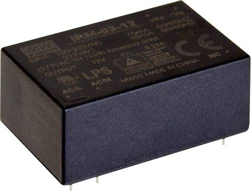 Mean Well IRM-03-12S AC/DC-Printnetzteil 12 V/DC 250mA 3W von Mean Well