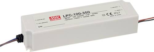 Mean Well LPC-100-350 LED-Treiber Konstantstrom 100W 0.35A 143 - 286 V/DC nicht dimmbar, Überlastsc von Mean Well