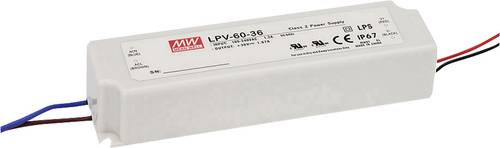 Mean Well LPV-60-12 LED-Trafo Konstantspannung 60W 0 - 5A 12 V/DC nicht dimmbar, Überlastschutz 1St. von Mean Well