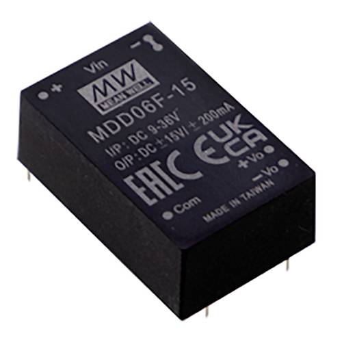 Mean Well MDD06F-12 DC/DC-Wandler, Print 250mA 6W Anzahl Ausgänge: 2 x Inhalt 1St. von Mean Well