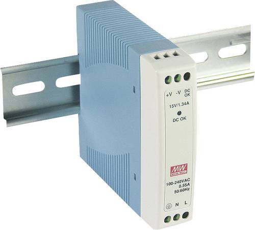 Mean Well MDR-10-24 Hutschienen-Netzteil (DIN-Rail) 24 V/DC 0.42A 10W Anzahl Ausgänge:1 x Inhalt 1S von Mean Well