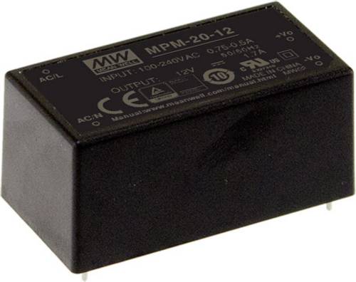 Mean Well MPM-20-15 AC/DC-Printnetzteil 15 V/DC 1.4A 21W von Mean Well