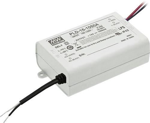 Mean Well PLD-16-1400B LED-Treiber Konstantstrom 16W 1.4A 8 - 12 V/DC nicht dimmbar 1St. von Mean Well