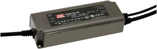 Mean Well PWM-90-24 LED-Trafo Konstantspannung 90W 0 - 3.75A 24 V/DC dimmbar, PFC-Schaltkreis, Über von Mean Well