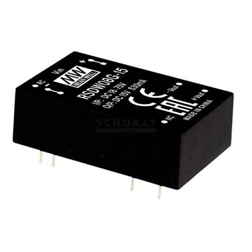 Mean Well RDDW08F-12 DC/DC-Wandlermodul 333mA 8W Anzahl Ausgänge: 2 x Inhalt 1St. von Mean Well