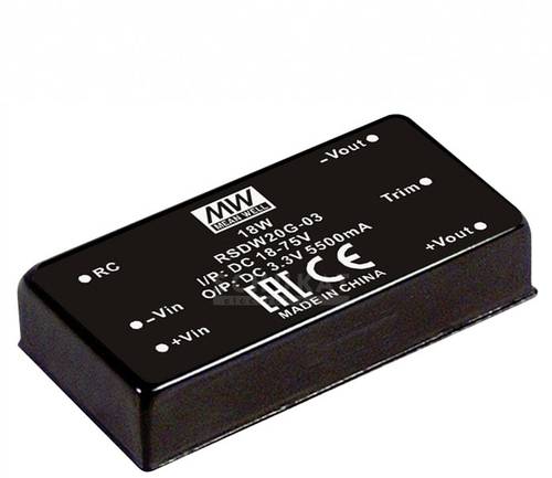 Mean Well RSDW20H-05 DC/DC-Wandler 4A 20W Anzahl Ausgänge: 1 x Inhalt 1St. von Mean Well
