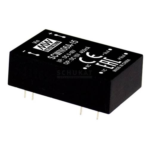 Mean Well SCWN06C-05 DC/DC-Wandlermodul 1A 6W Anzahl Ausgänge: 1 x Inhalt 1St. Mean Well SCWN06C-05 DC/DC-Wandlermodul 1A 6W Anzahl Ausgänge: 1 x Inhalt 1St. von Mean Well