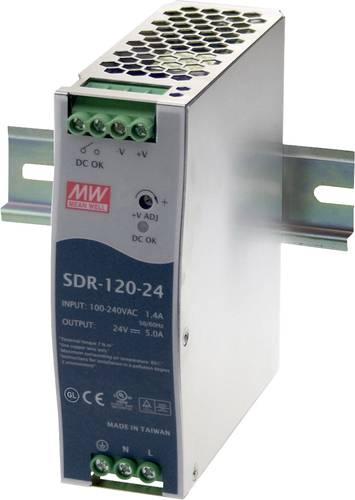 Mean Well SDR-120-12 Hutschienen-Netzteil (DIN-Rail) 12 V/DC 10A 120W Anzahl Ausgänge:1 x Inhalt 1S von Mean Well