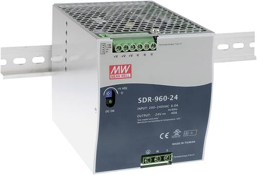 Mean Well SDR-960-24 Hutschienen-Netzteil (DIN-Rail) 24 V/DC 40A 960W Anzahl Ausgänge:1 x Inhalt 1S von Mean Well