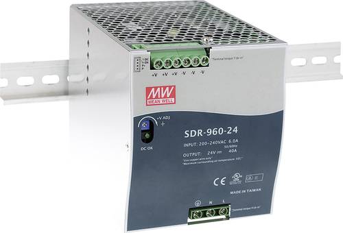 Mean Well SDR-960-48 Hutschienen-Netzteil (DIN-Rail) 48 V/DC 20A 960W Anzahl Ausgänge:1 x Inhalt 1S von Mean Well