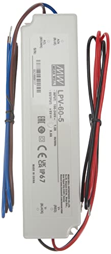 LED Netzteil 40W 5V 8A ; MeanWell, LPV-60-24 ; Schaltnetzteil von MeanWell