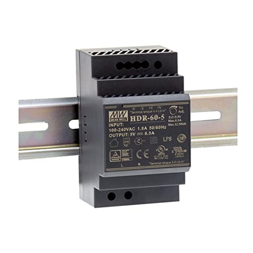 Mean Well HDR-60-5 AC-DC Ultra Slim DIN-Schienen-Netzteil, CV von MeanWell