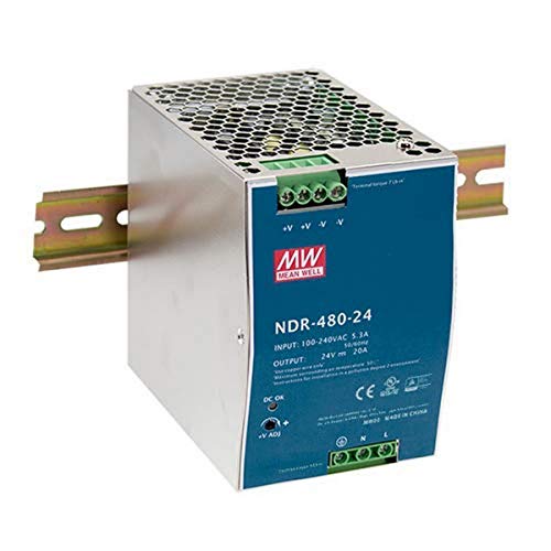 Mean Well NDR-480-24 AC-DC Single Output DIN-Schienen-Netzteil von MeanWell