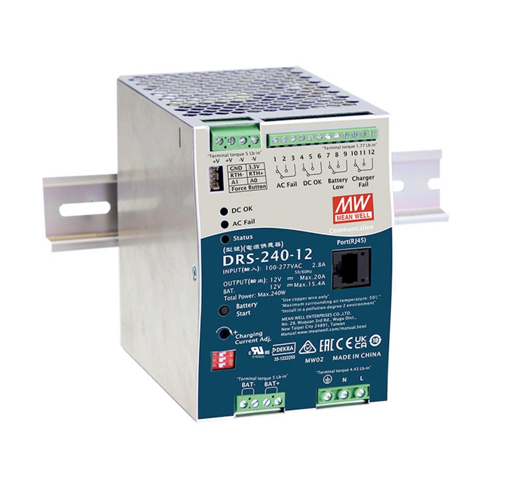 MeanWell Mean Well DRS-240-24 Hutschienen-Netzteil (DIN-Rail) 24 V 10 A 240 W Hutschienen-Netzteil von MeanWell