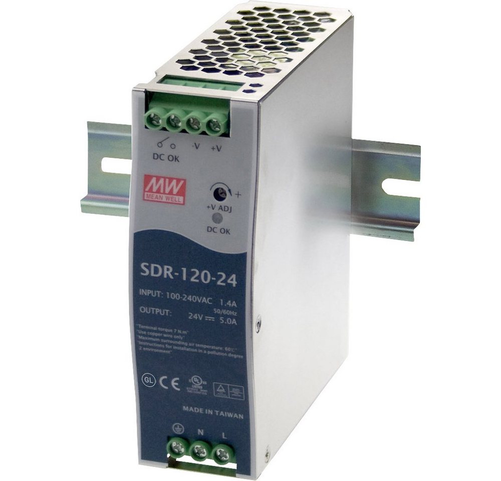 MeanWell Mean Well SDR-120-24 Hutschienen-Netzteil (DIN-Rail) 24 V/DC 5 A 120 Hutschienen-Netzteil von MeanWell