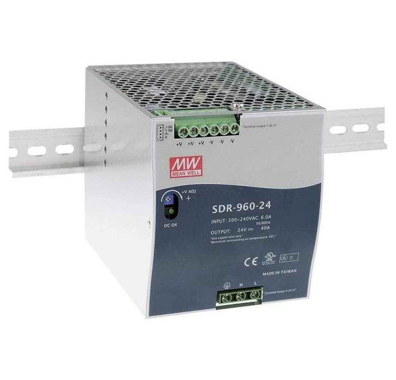 MeanWell Mean Well SDR-960-24 Hutschienen-Netzteil (DIN-Rail) 24 V/DC 40 A 960 Hutschienen-Netzteil von MeanWell