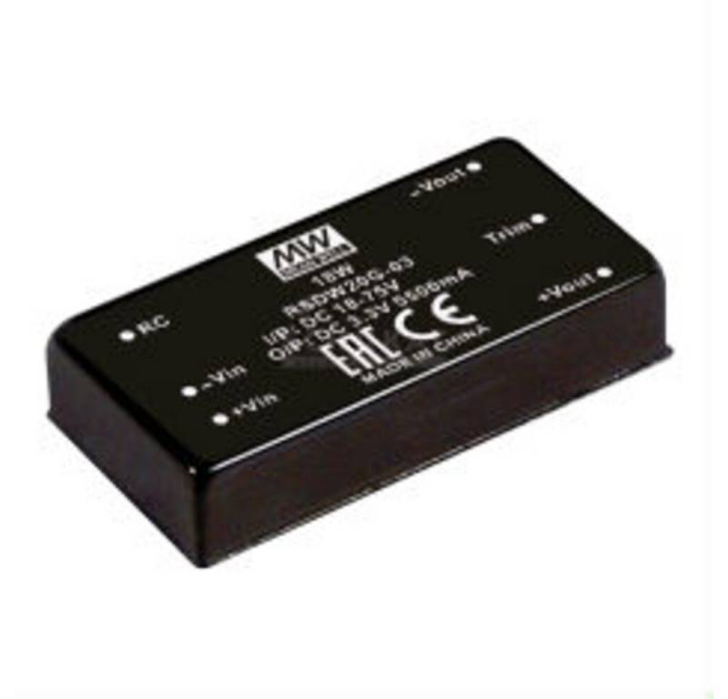 MeanWell Wechselrichter "RSDW20F-12" 12V, 20W, Niedervolt, L50,8xH10,2xB20cm von MeanWell